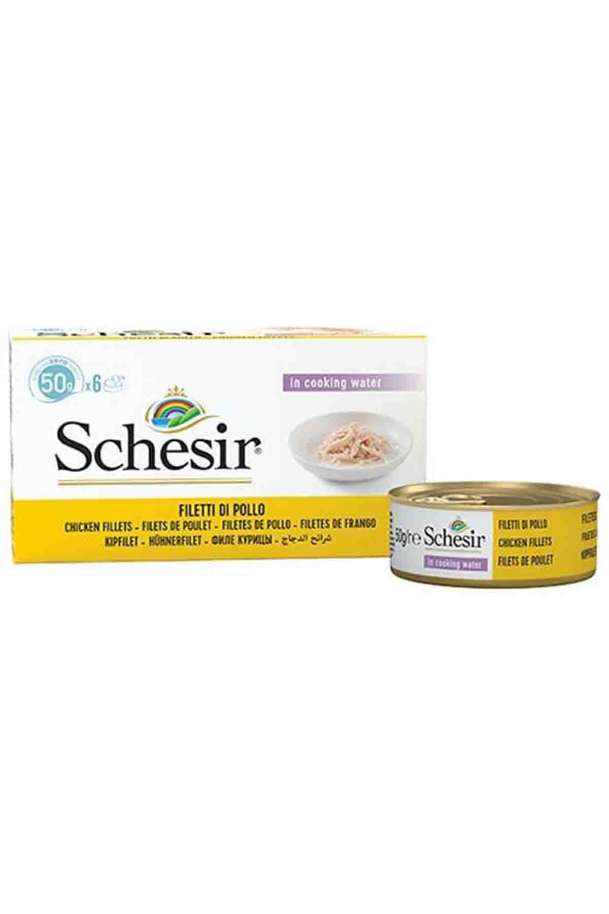 Schesir Multipack Tavuklu Yetişkin Konserve Kedi Maması 6x50 gr - Lisinya