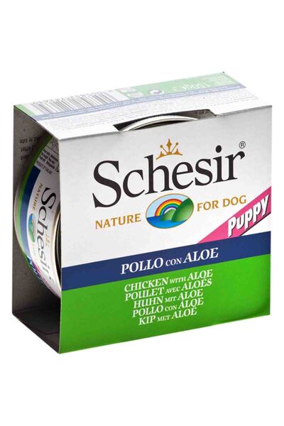 Schesir Jöle İçinde Tavuklu ve Aloe Veralı Yavru Köpek Konservesi 150gr - Lisinya