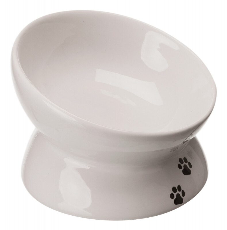 Trixie Kedi Mama ve Su Kabı  Yükseltilmiş  Ergonomik  Seramik  0 15ltø13cm  Beyaz - Lisinya