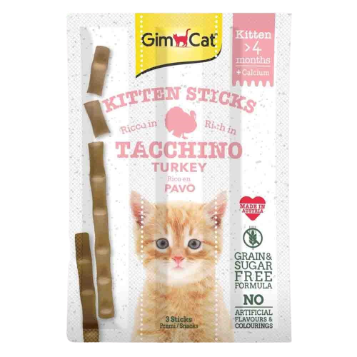 Gimcat Kedi Ödül Çubuğu Sticks Kitten Hindi 3x3gr - Lisinya