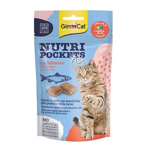 GimCat Nutripockets Somonlu Kedi Ödül Tableti 60 Gr - Lisinya