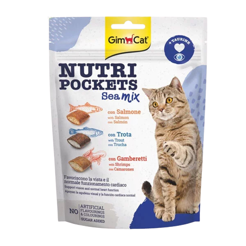 Gimcat Nutripockets Sea Mix Taurinli Kedi Ödül Tableti 150 Gr - Lisinya