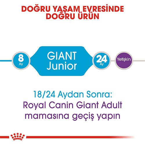 Royal Canin Giant Junior Dev Irk Yavru Köpek Maması 15 Kg - Lisinya