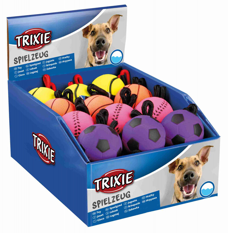 Trixie Köpek İpli Fosforlu Kauçuk Top,  6 cm 30 cm - Lisinya