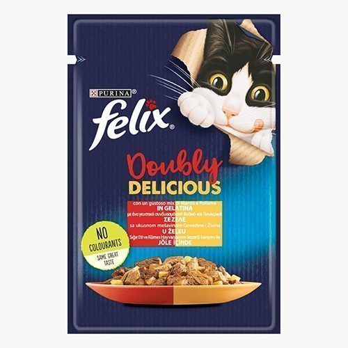 Felix Sığır Etli & Tavuklu Yetişkin Kedi Konservesi 85 Gr - Lisinya