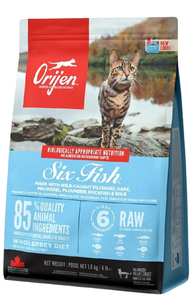 Orijen Six Fish Tahılsız Balık Yavru Ve Yetişkin Kedi Maması 1,8 Kg