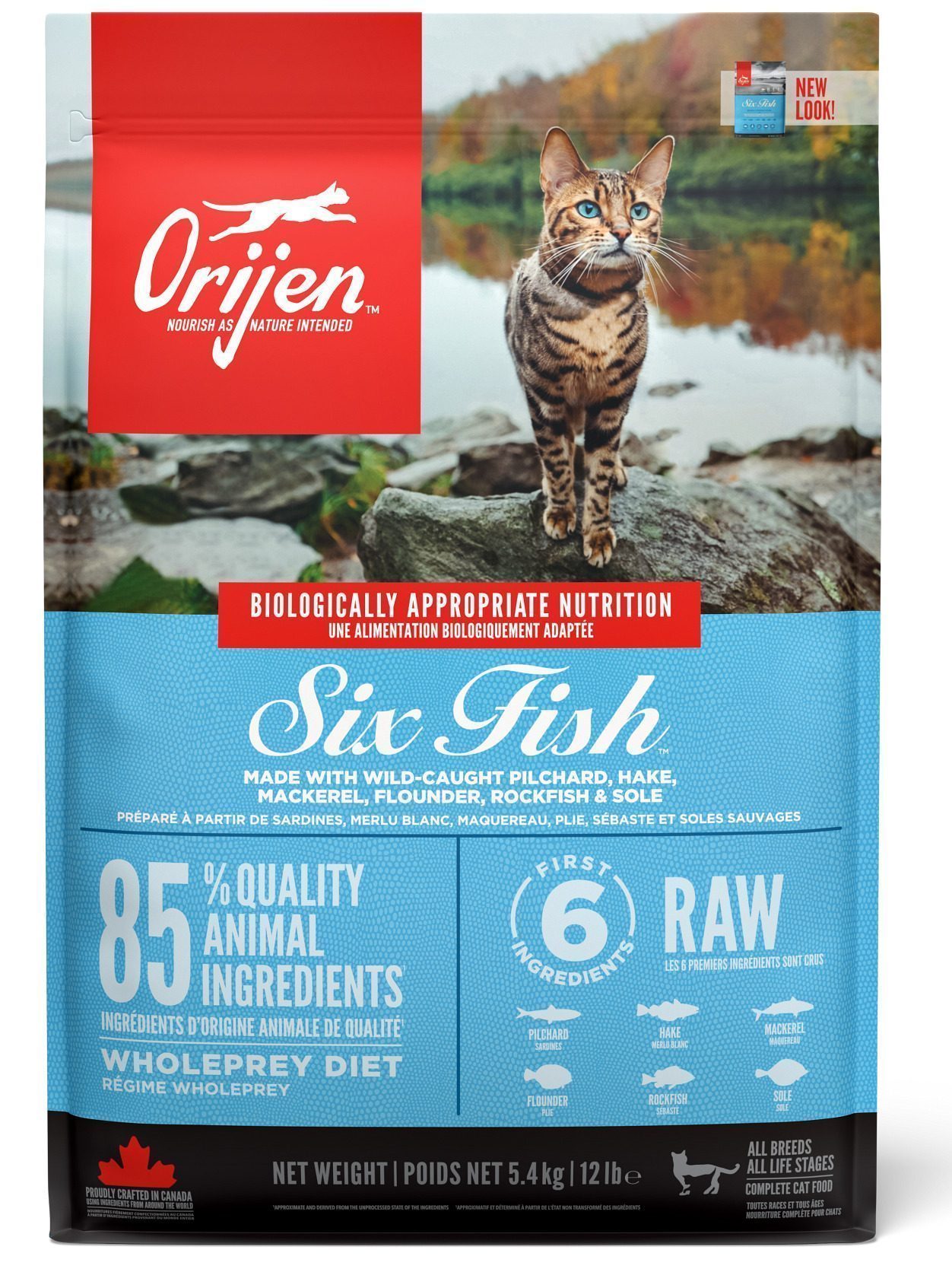 Orijen Six Fish Tahılsız Balık Yavru Ve Yetişkin Kedi Maması 5,4 Kg - Lisinya