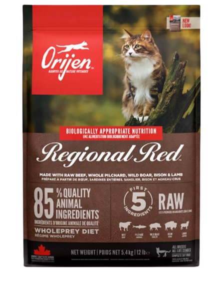 Orijen Regional Red Tahılsız Sığır Etli Yavru Yetişkin Kedi Maması 5,4 Kg - Lisinya