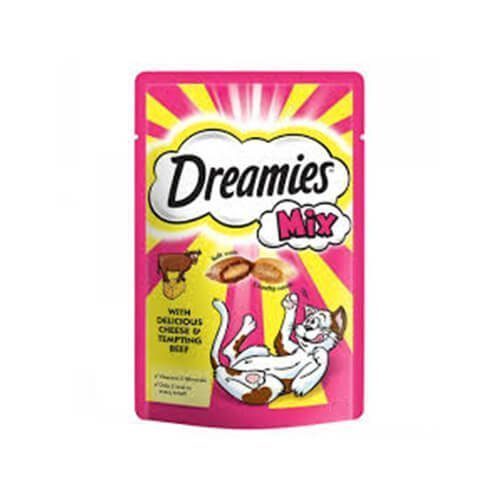 Dreamies Mix İç Dolgulu Sığır Etli ve Peynirli Kedi Ödül Bisküvisi 60gr - Lisinya