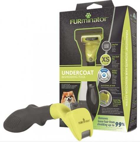 Furminator XS Uzun Tüylü Mini Boy Köpekler İçin Tüy Toplayıcı Tarak - Lisinya