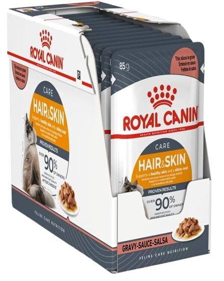 Royal Canin Hair & Skin Gravy Pouch Kedi Maması 85 Gr - Lisinya