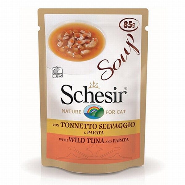 Schesir Ton Balıklı Papayalı Kedi Çorbası 85 Gr - Lisinya