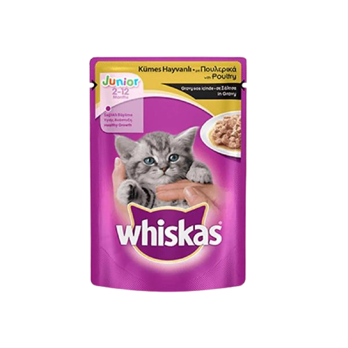 Whiskas Pouch Sos İçinde Kümes Hayvanlı Yavru Kedi Konservesi 85gr - Lisinya