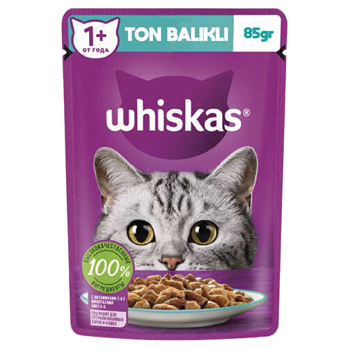 Whiskas Ton Balıklı Pouch Yetişkin Kedi Konservesi 85gr - Lisinya