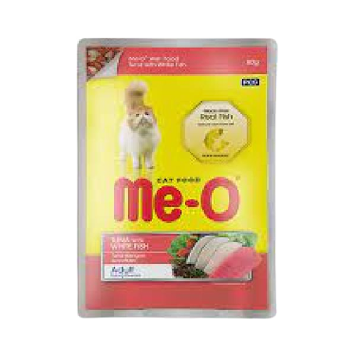 Meo Adult Jöle İçerisinde Ton Balık ve Beyaz Balıklı Yetişkin Kedi Konservesi 80 Gr - Lisinya