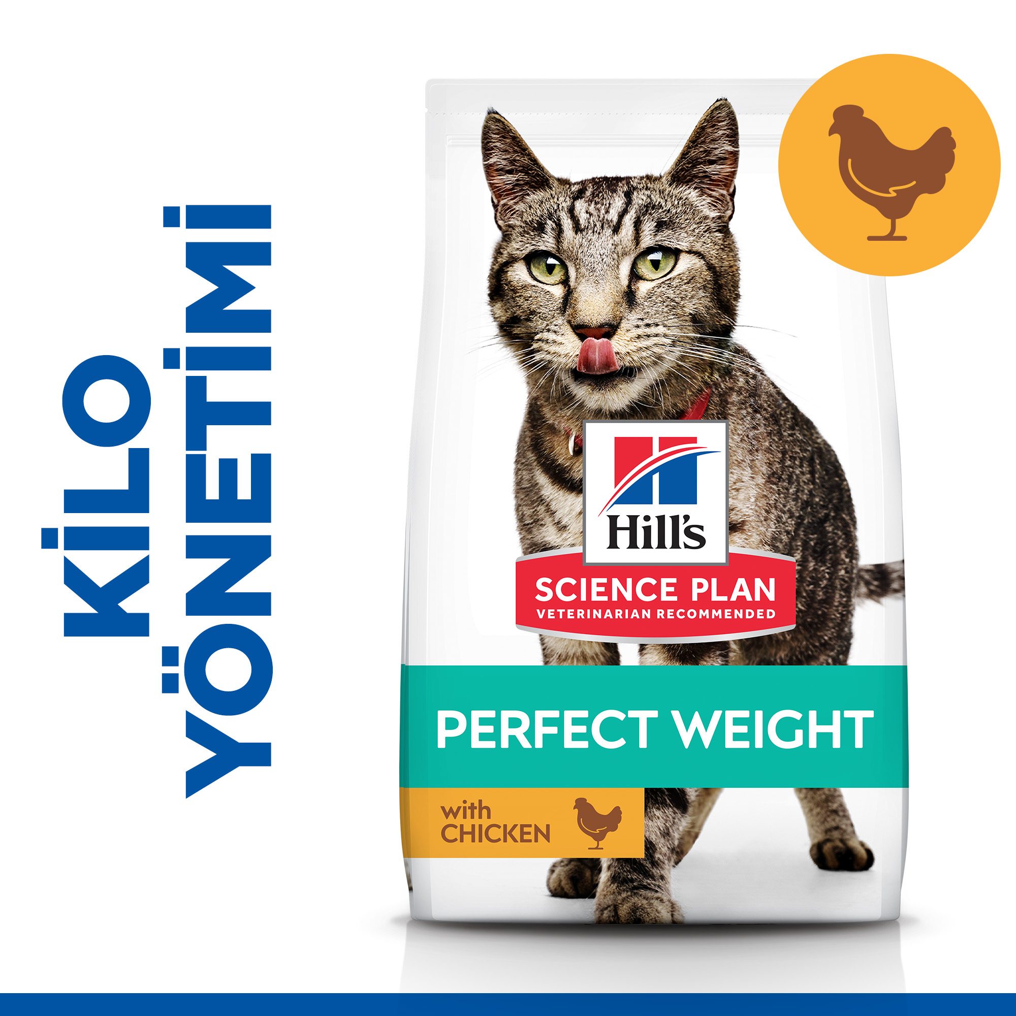 Hills Perfect Weight Yetişkin Tavuk Kedi Maması 2,5 Kg - Lisinya