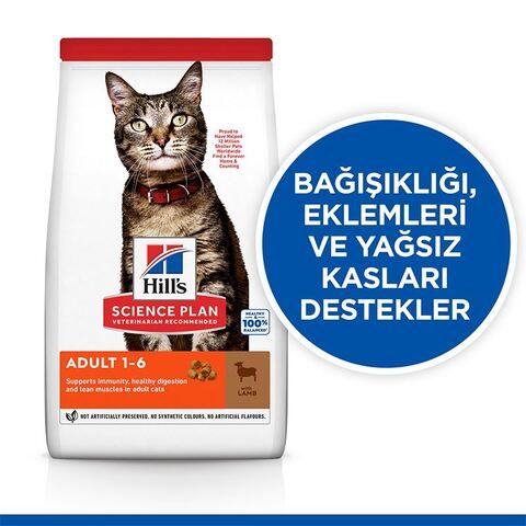 Hill's Adult Optimal Care Kuzu Etli ve Pirinçli Yetişkin Kuru Kedi Maması 10 Kg - Lisinya