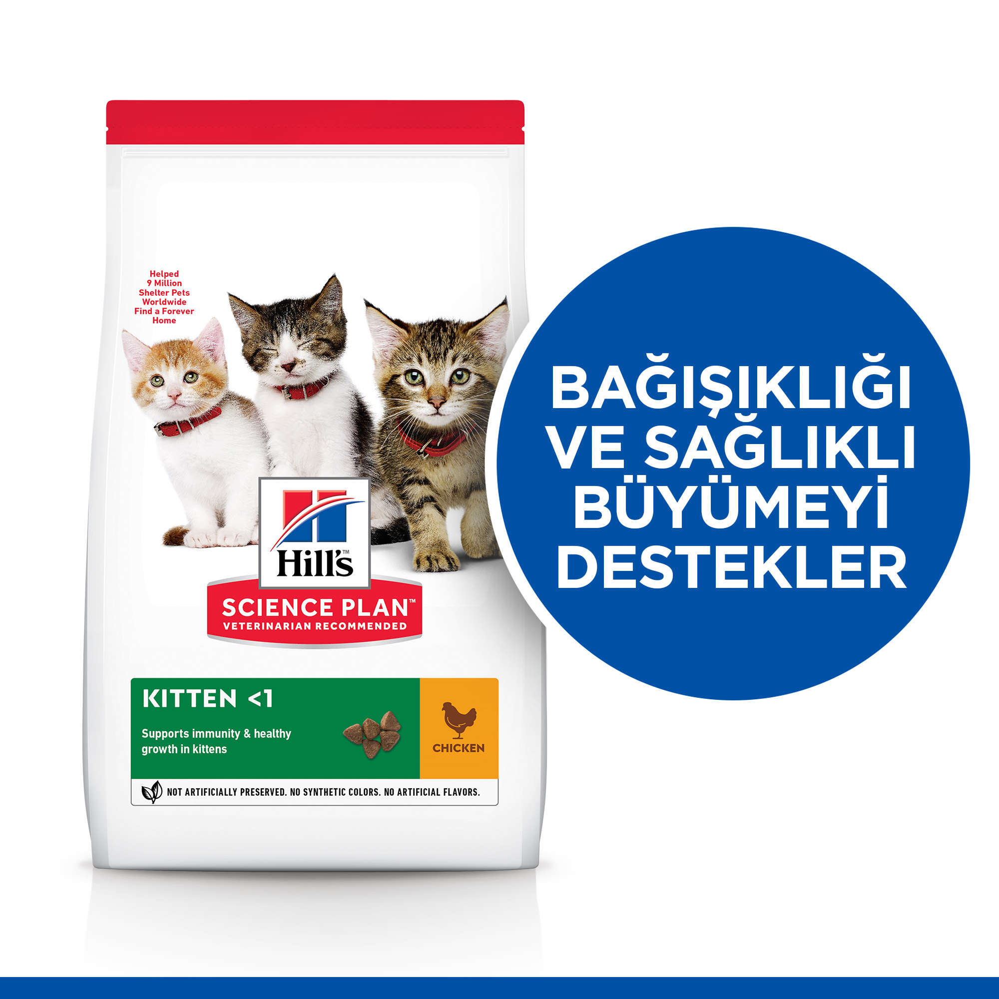 Hill's SCIENCE PLAN Healthy Development Tavuklu Yavru Kedi Maması 1kg + 500gr HEDİYE! - Lisinya