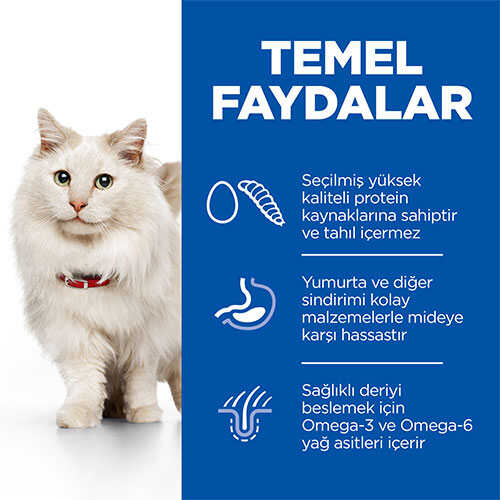 Hill's Hypo-Allergenic Yumurta ve Larva ProteinliYetişkin Kedi Maması 1,5 kg - Lisinya