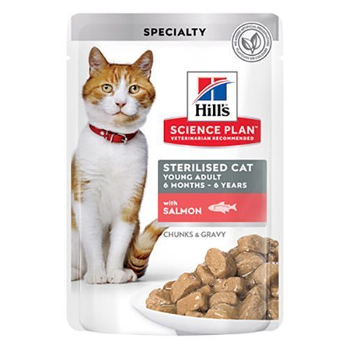 Hills Sterilised Somonlu Pouch Kısırlaştırılmış Kedi Konservesi 85 Gr - Lisinya