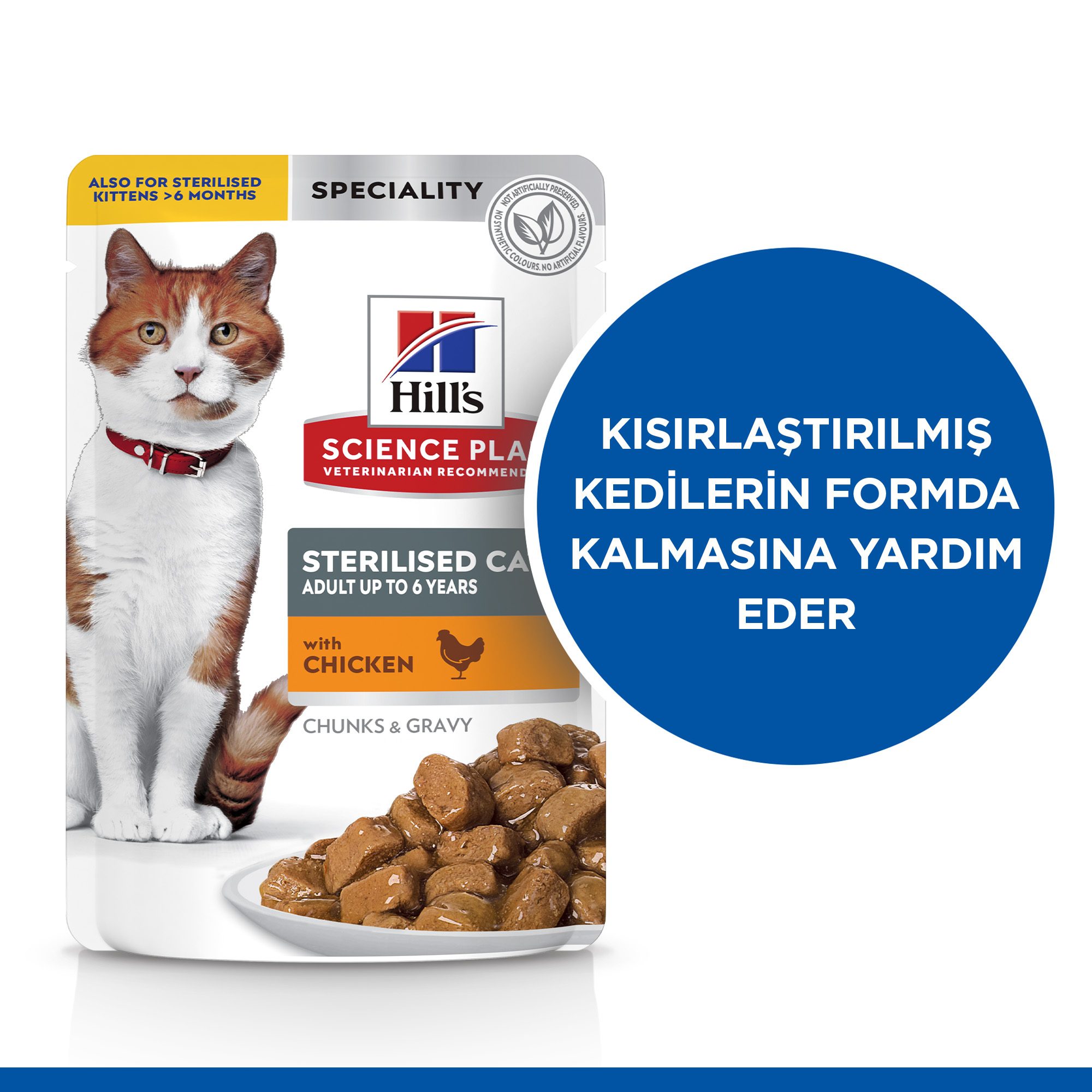 Hills Sterilised Tavuklu Pouch Kısırlaştırılmış Kedi Konservesi 85 Gr - Lisinya