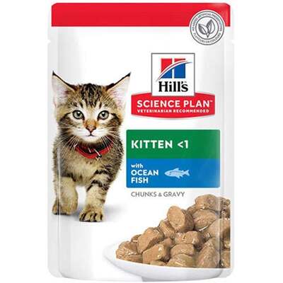 Hills Pouch Okyanus Balıklı Yavru Kedi Konservesi Yavru Kedi Konservesi 85 gr - Lisinya