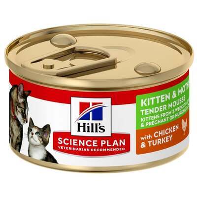 Hills Science Plan Kitten & Mother Tavuk Ve Hindil Yavru Ve Anne Kedi Konservesi 85 gr - Lisinya