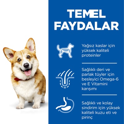 Hills Small Mini Küçük Irk Kuzulu Yetişkin Köpek Maması 1,5 Kg - Lisinya