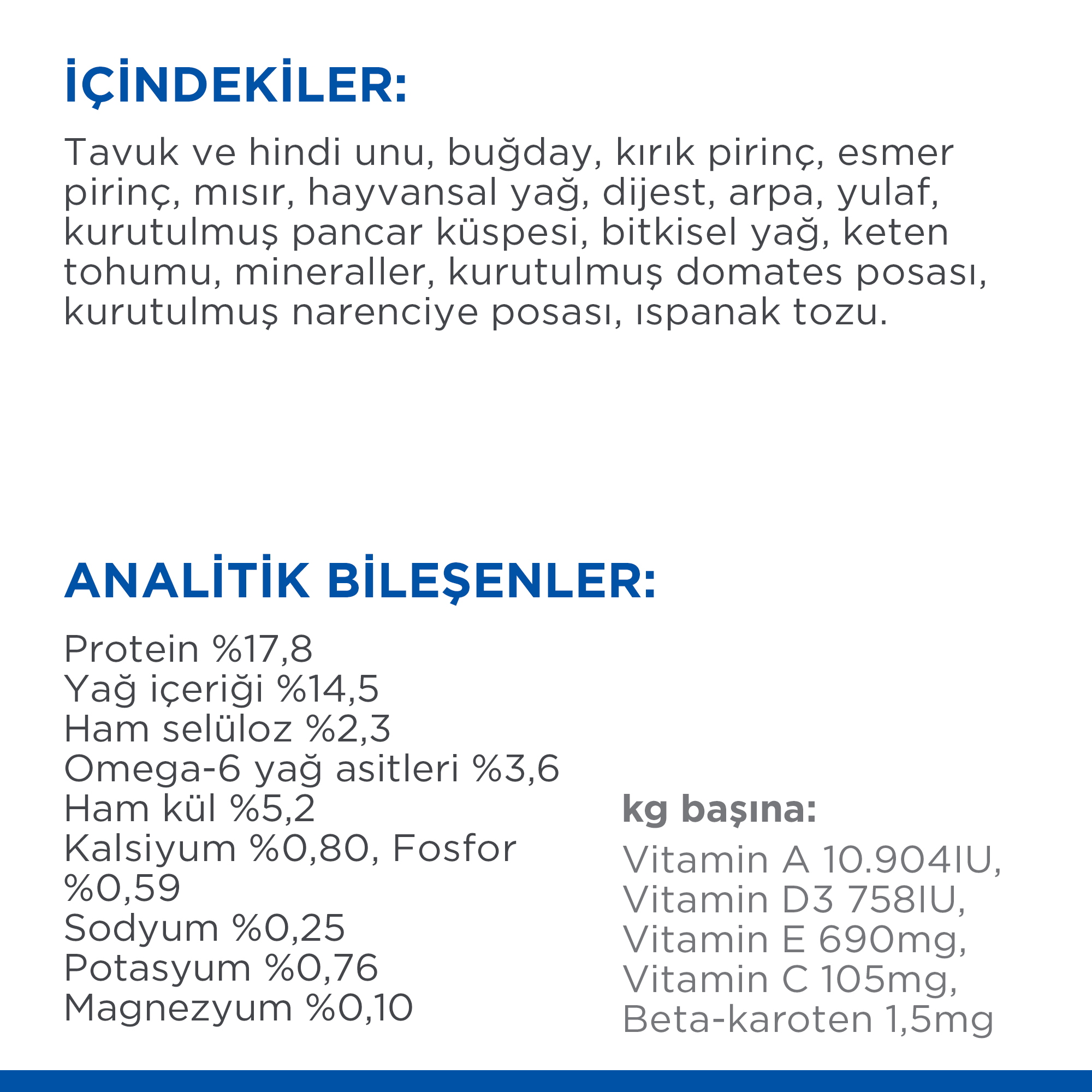 Hills Adult Small&Mini Tavuklu Küçük Irk Köpek Maması 3 Kg - Lisinya