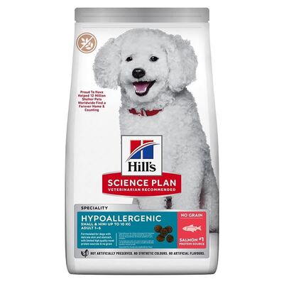 Hills Hypo-Allergenic Somonlu KüçükIrk Tahılsız Yetişkin Köpek Maması 1,5kg - Lisinya