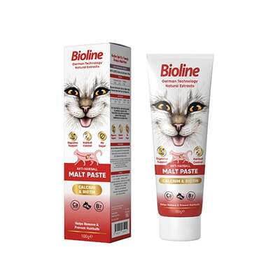 Bioline Anti-Hairball Malt Paste Cat Kediler İçin Tüy Yumağı Önleyici Malt Macun 100 Gr - Lisinya