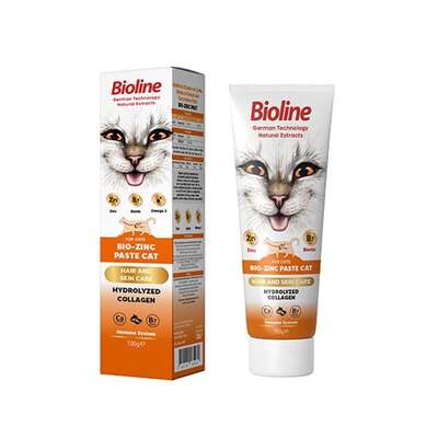 Bioline Deri ve Tüy Bakımı Destekleyici Biotin ve Zinc Paste Kedi Macunu 100 Gr - Lisinya