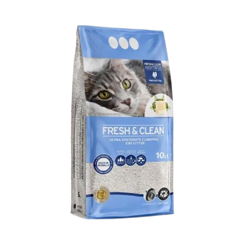 Fresh&Clean İnce Taneli Marsilya Sabunlu Süper Topklanan Kedi Kumu 10 Lt - Lisinya