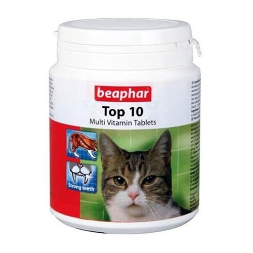 Beaphar Top 10 Kedi Vitamin 180 Tablet - Lisinya