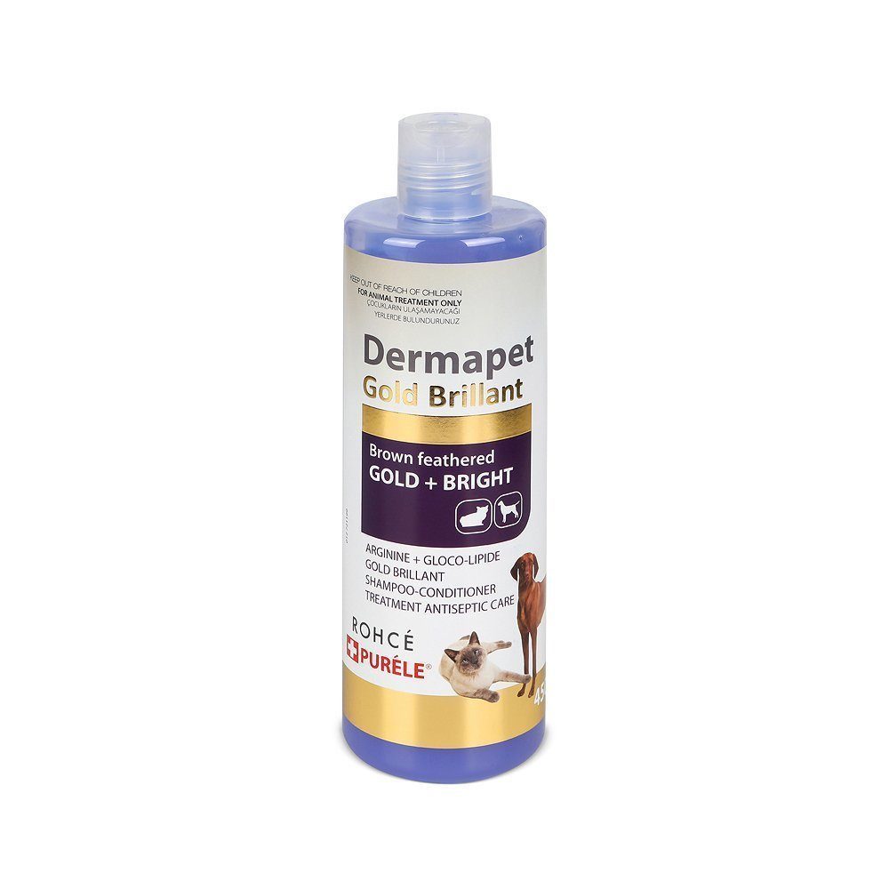 Purele Dermapet Sarı Kahverengi Irk Kedi Ve Köpekİçin Dermatolojik Etkili Kremli Şampuan 450 Ml - Lisinya