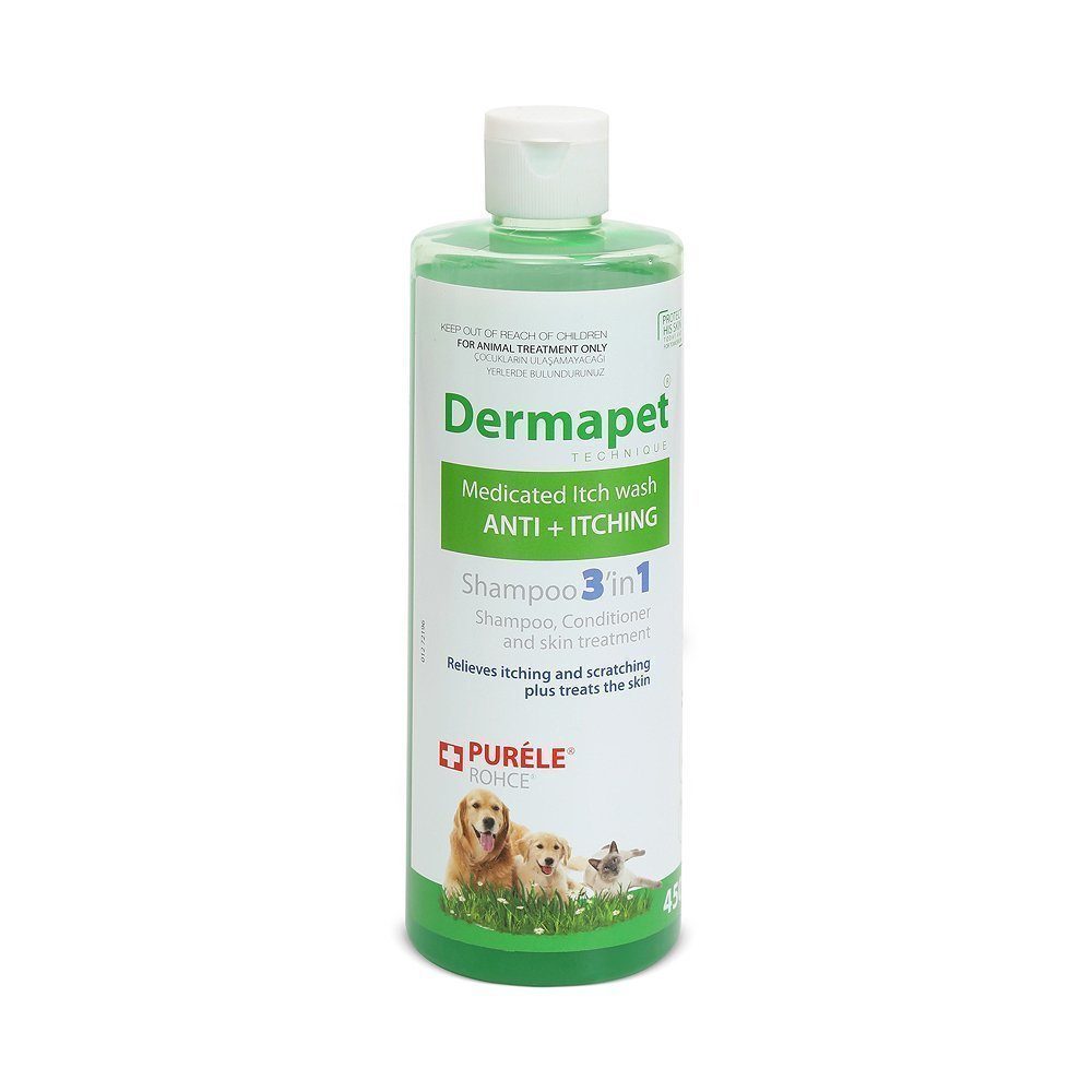 Purele Dermapet Kedi Ve Köpek İçin Dermatolojik Etkili Kremli Şampuan 450 Ml - Lisinya