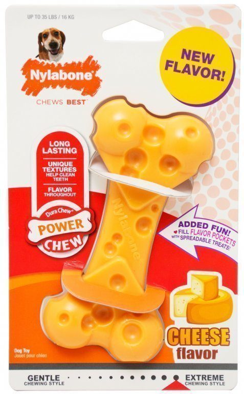 Nylabone Dura Chew Cheese Bone Large Peynir Aromalı Köpek Çiğneme Oyuncağı - Lisinya