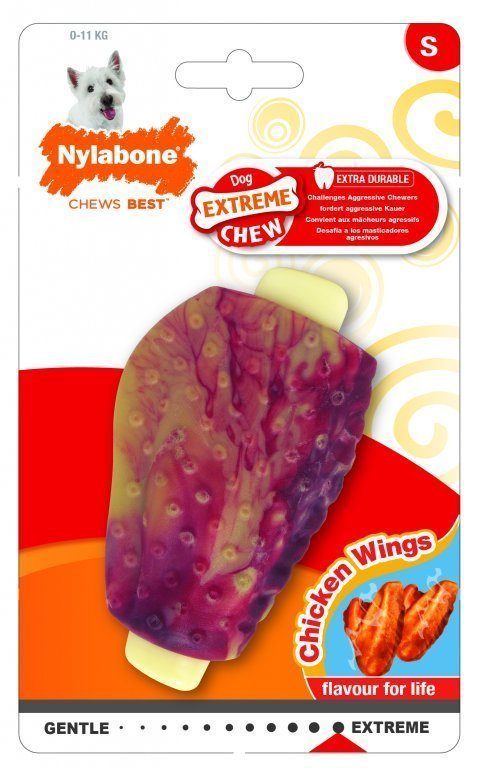 Nylabone Extreme Chew Chicken Wing Tavuk Kanadı Aromalı Köpek Çiğneme Oyuncağı - Lisinya