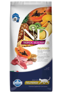 N&D Tropical Selection Kuzu Etli ve Tropikal Meyveli Kısırlaştırılmış Kedi Maması 10kg - Lisinya