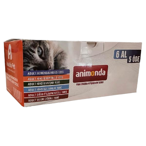 Animonda Vom Feinsten Yetişkin Kedi Serisi Yetişkin Kedi Konservesi 100gr (6 AL 5 ÖDE) - Lisinya