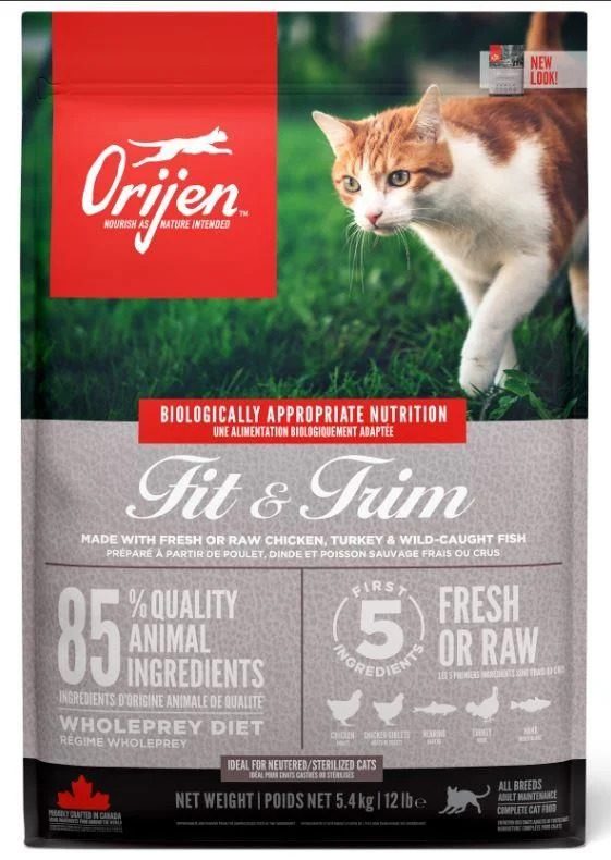 Orijen Fit-Trim Tahılsız Kilo Kontrolü İçin DiyetKedi Maması 5,4 Kg - Lisinya