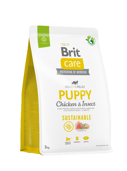 Brit Care Puppy Digest & Relax Tavuklu Larva Proteinli Yavru Köpek Maması 3 Kg