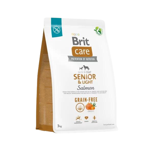 Brit Care Senior&Light Skin&Coat Somonlu Tahılsız Yaşlı Köpek Maması 3 Kg