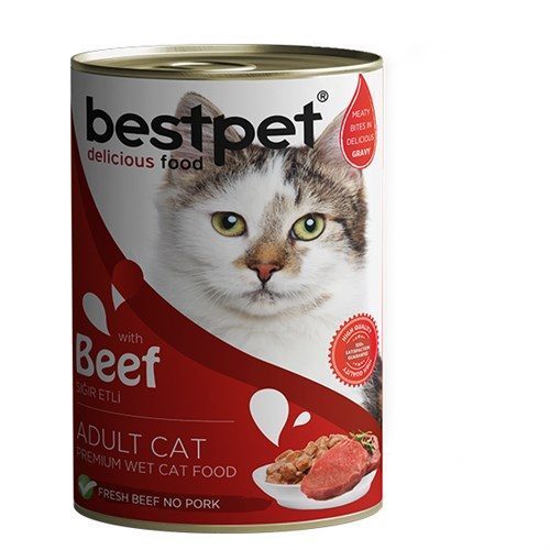 Bestpet Biftekli Gravy Yetişkin Kedi Konservesi 400 Gr - Lisinya