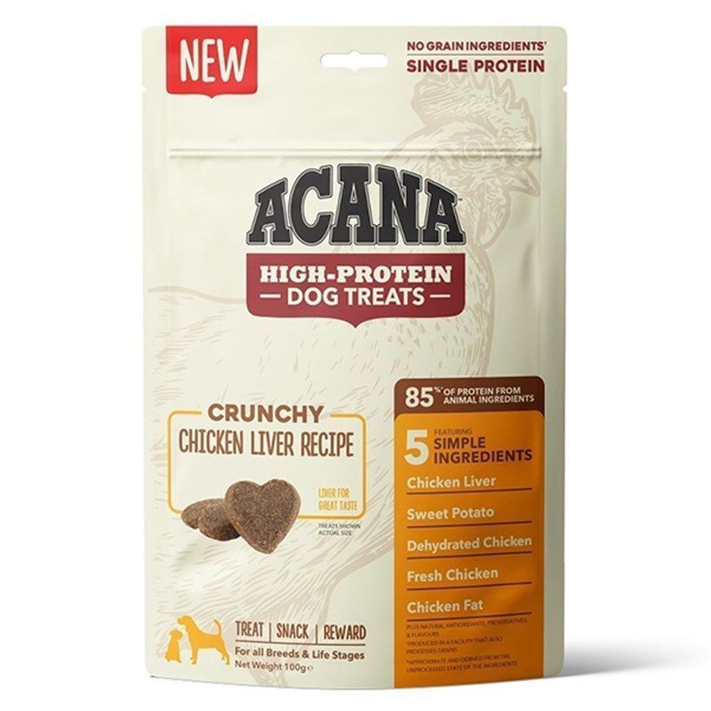 Acana Crunchy Yüksek Proteinli Tavuklu Köpek Ödülü 100 Gr - Lisinya