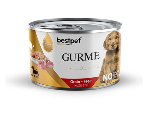 Bestpet Gurme Junior Puppy Mini Irk Kuzulu Parça Etli Jelly Yavru Köpek Konservesi 200 Gr - Lisinya