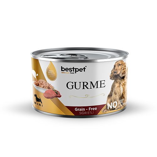 Bestpet Gurme Adult Mini Irk Biftek Parça Etli Jelly Yetişkin Köpek Konservesi 200 Gr - Lisinya