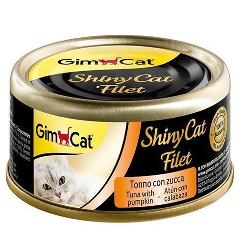 Gimcat Shinycat Kıyılmış Fileto Tuna Ve Kabaklı Yetişkin Kedi Konservesi 70 Gr - Lisinya