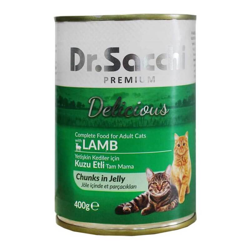 Dr.Sacchi Kuzu Etli Yetişkin Kedi Konservesi 400gr - Lisinya