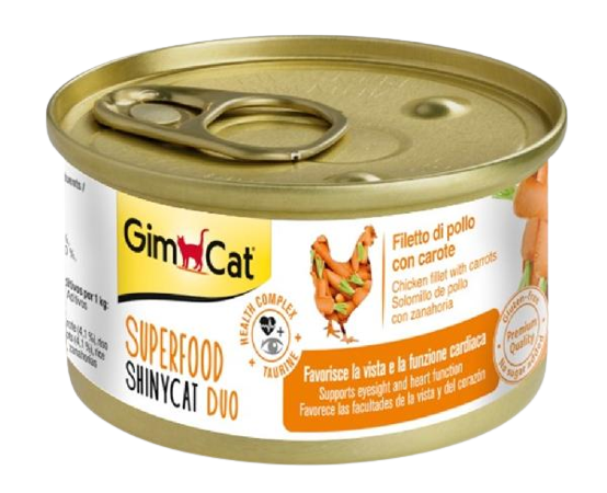 GimCat Superfood Tavuklu ve Havuçlu Yetişkin Kedi Konservesi 70 Gr - Lisinya